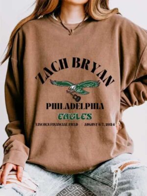 Zach Bryan Philadelphia Eagles Crewneck Sweatshirt