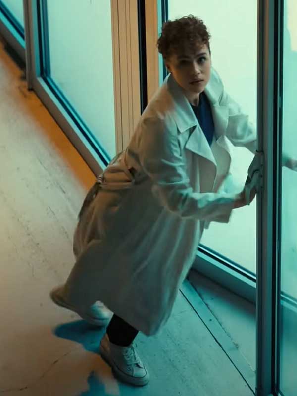 Zee The Killer 2024 Nathalie Emmanuel White Trench Coat