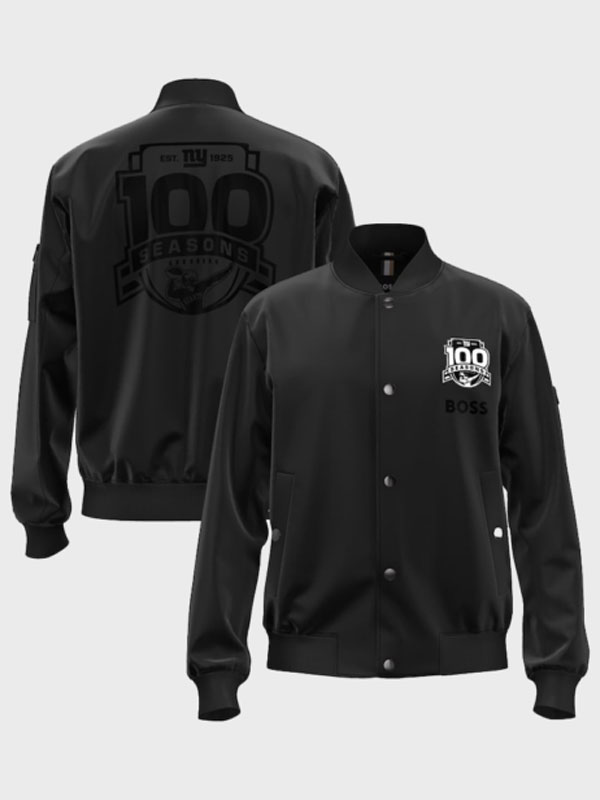 100th Season Boss New York Giants Hugo Bomber Jacket