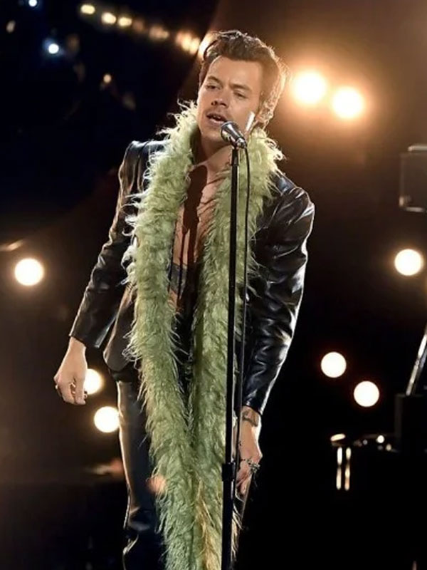 2021 Harry Styles Grammys Leather Blazer