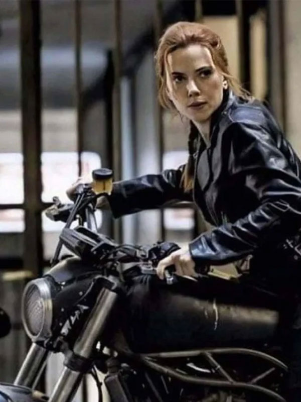 2021 Natasha Romanoff Widow Motorcycle Leather Jacket