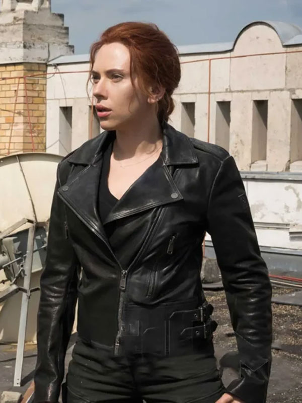 2021 Natasha Romanoff Widow Motorcycle Leather Jacket