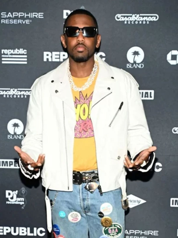 2024 Fabolous VMAs Island Records White Leather Jacket