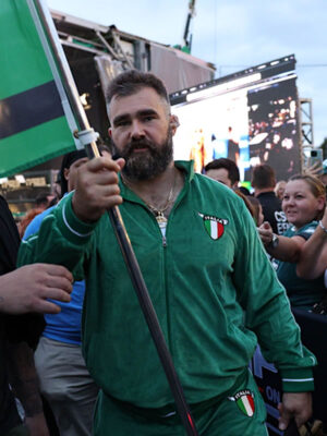 2024 Jason Kelce Italia Velvet Green Tracksuit