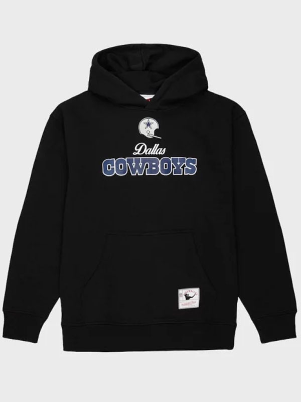 2024 Mitchell and & Dallas Cowboys Pullover Black Hoodie