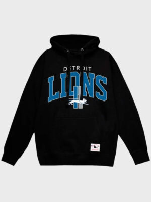 2024 Mitchell & Ness Detroit Lions Black Pullover Hoodie