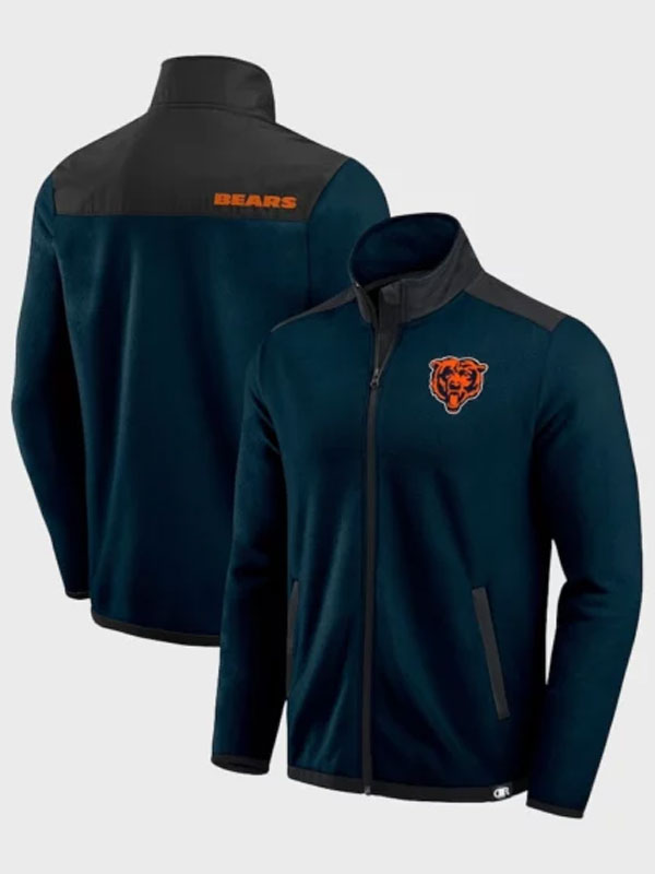 2024 NFL Chicago Bears Fleece Navy Blue Jacket