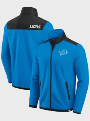 2024 NFL Detroit Lions Fleece Full-Zip Blue Jacket