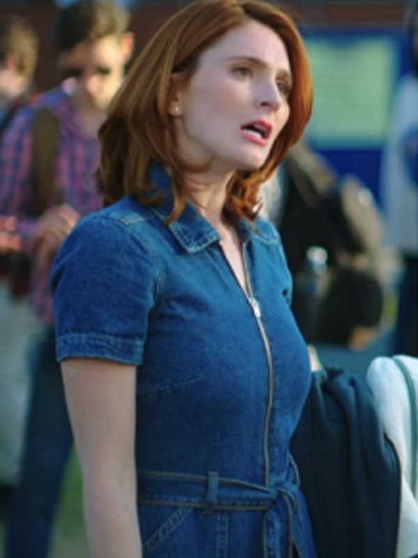 2024 Stephanie Koenig English Teacher Blue Denim Jumpsuit