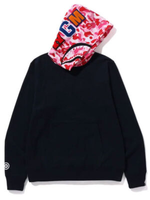 ABC Camo Shark Fleece Black Pullover Hoodie