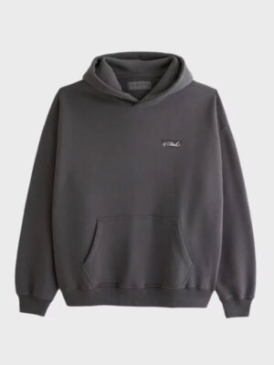 Abercrombie & Fitch Logo Pullover Fleece Hoodie