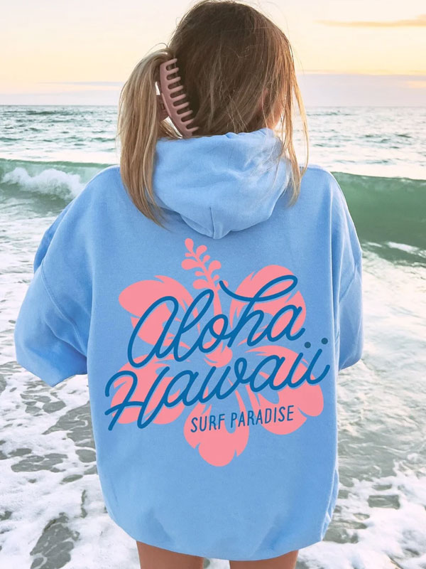 Aloha Hawaii Surf Paradise Oversized Hoodie