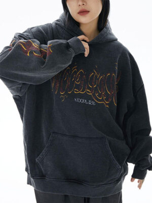 American Washed Fleece Oversized Pullover Hoodie