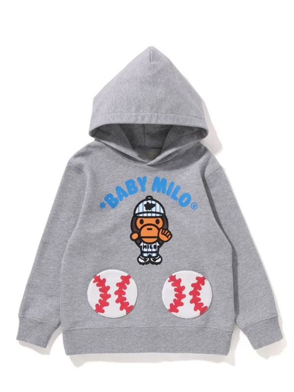 Baby Milo Ape Baseball Oversized Pullover Hoodie