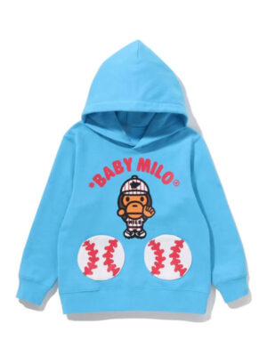 Baby Milo Ape Baseball Oversized Pullover Hoodie