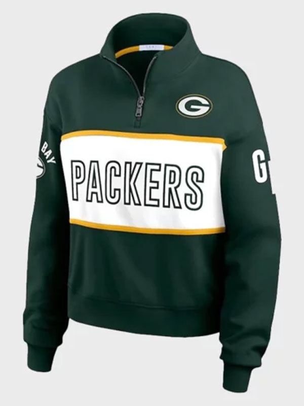 Bay Packers Erin Andrews Quarter-Zip Jacket