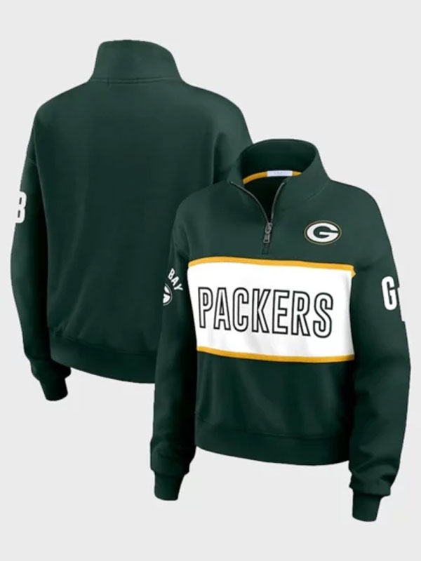 Bay Packers Erin Andrews Quarter-Zip Jacket