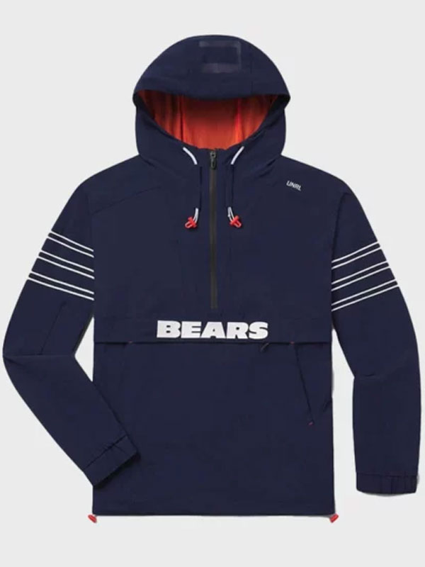 Bears x UNRL Chicago Navy Blue DWR Track Hoodie Jacket