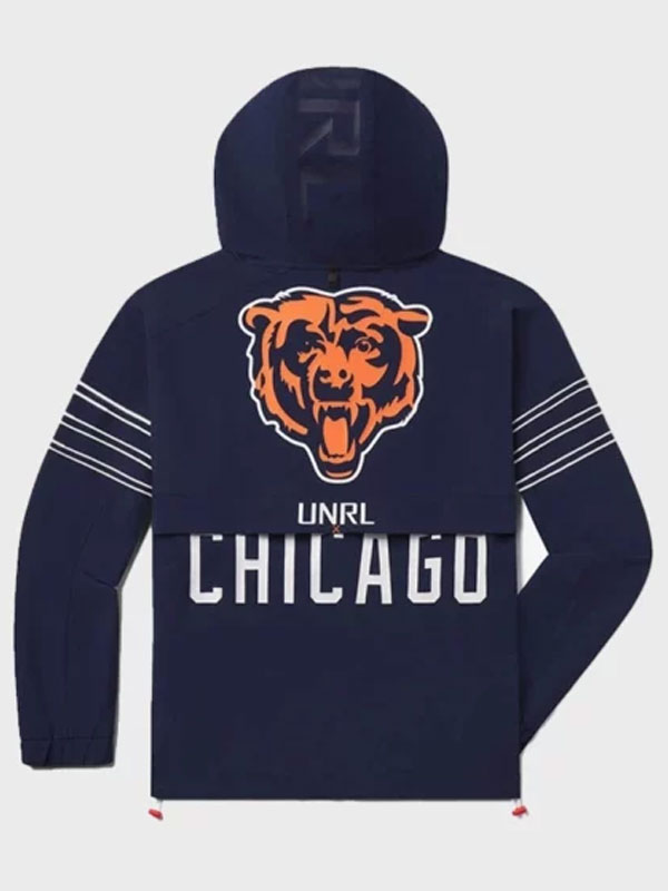 Bears x UNRL Chicago Navy Blue DWR Track Hoodie Jacket