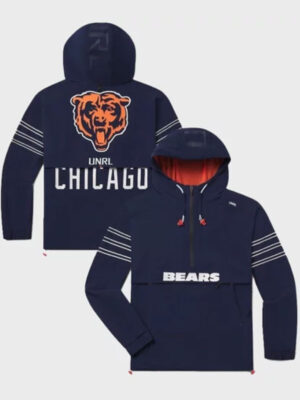 Bears x UNRL Chicago Navy Blue DWR Track Hoodie Jacket