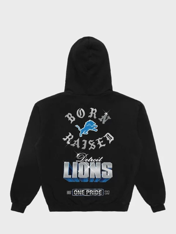 Born x Raised Detroit Lions Chrome Rocker Hoodie