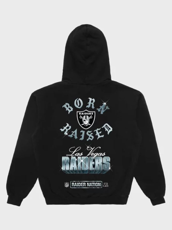 Born x Raised Las Vegas Raiders Chrome Rocker Hoodie