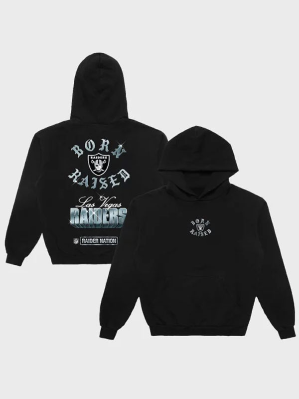 Born x Raised Las Vegas Raiders Chrome Rocker Hoodie