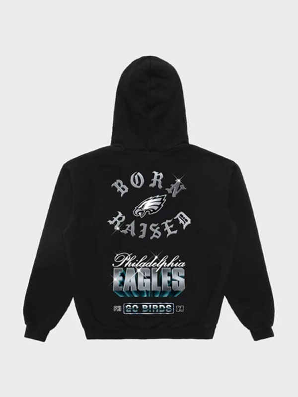 Born x Raised Philadelphia Eagles Chrome Rocker Hoodie