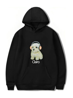 Clairo Dog Oversized Black Pullover Hoodie