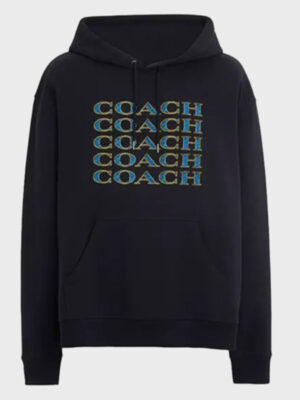 Coach Signature Stack Black Pullover Hoodie