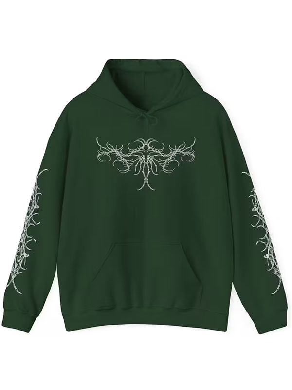 Cyber Sigilism Edgy Deathcore Gothic Oversized Hoodie