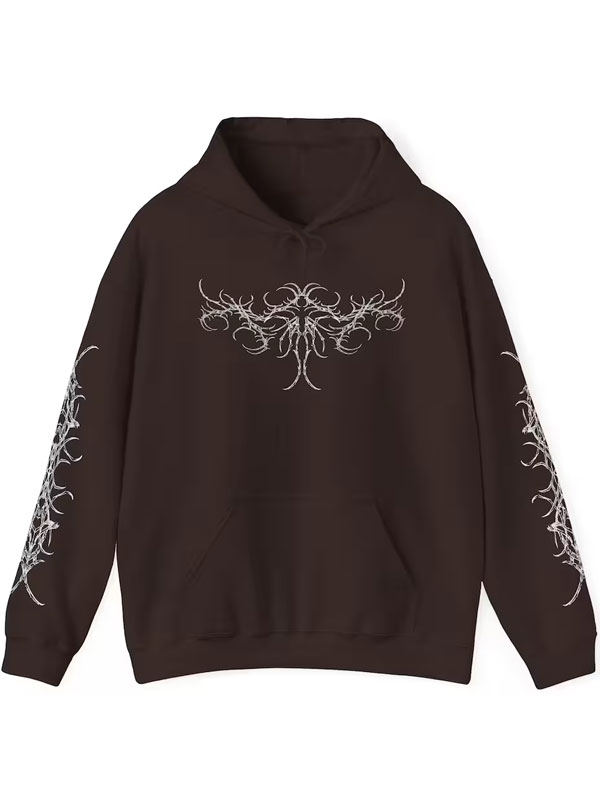 Cyber Sigilism Edgy Deathcore Gothic Oversized Hoodie