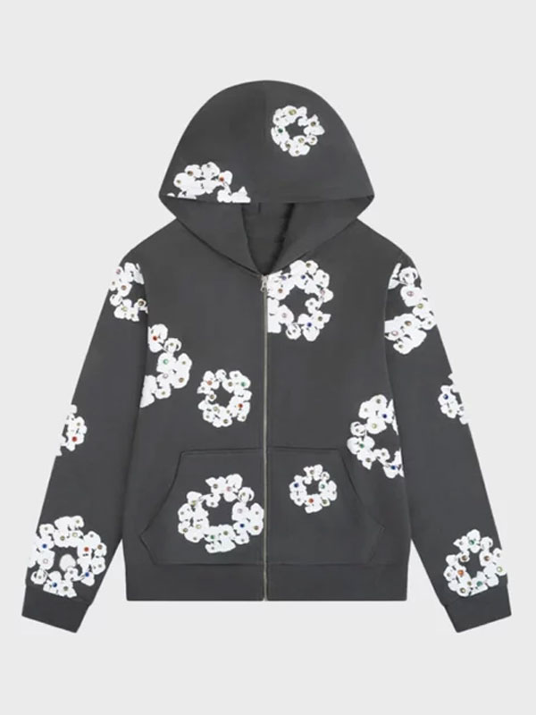Denim Tears Rhinestone Cotton Wreath Vintage Hoodie