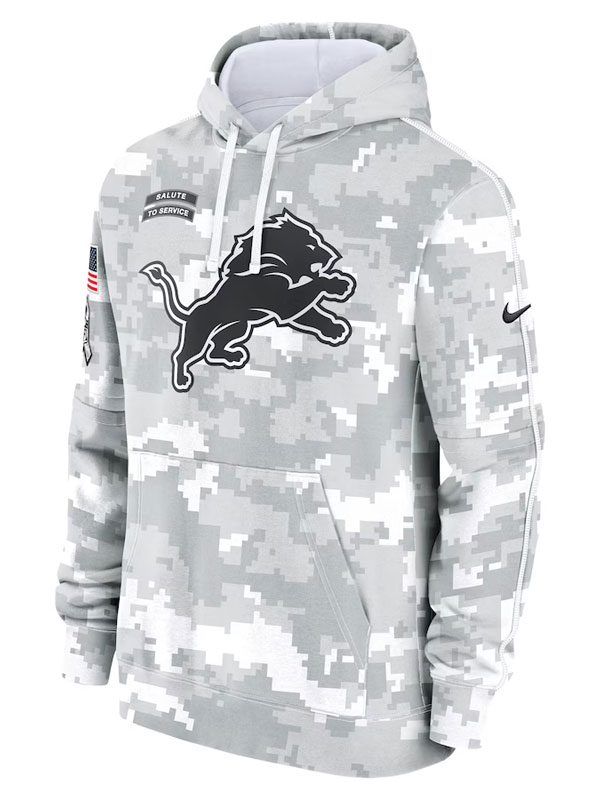 Detroit Lions Salute to Service Arctic Camo Hoodie