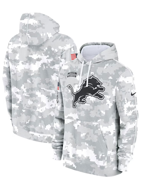 Detroit Lions Salute to Service Arctic Camo Hoodie