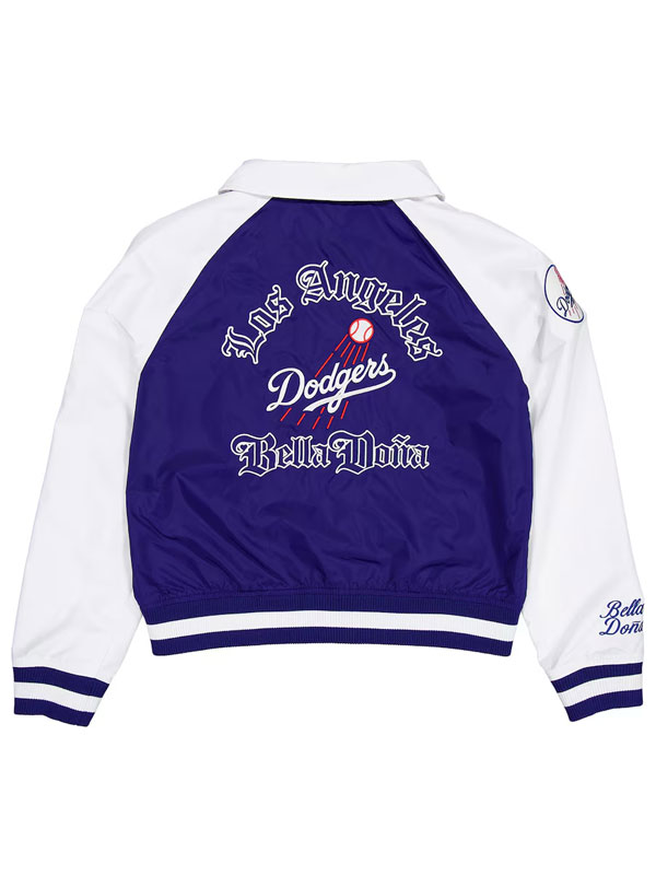 Dona x Los Angeles Dodgers Raglan varsity Bomber Jacket