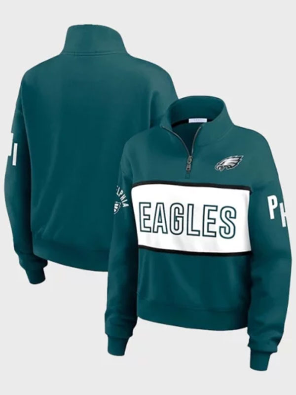 Erin Andrews Philadelphia Eagles Quarter-Zip Jacket