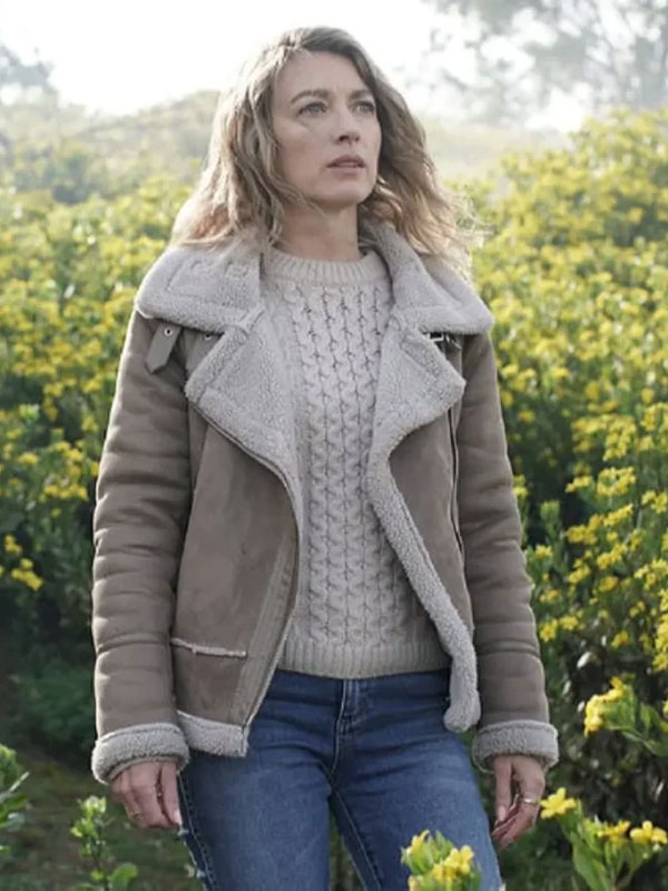 Eve Harris La Brea Suede Eve’s Beige Shearling Jacket