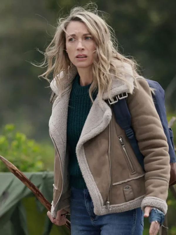 Eve Harris La Brea Suede Eve’s Beige Shearling Jacket