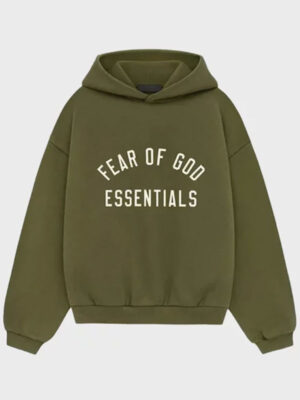 Fear of God Essentials Military Green Pullover Hoodie
