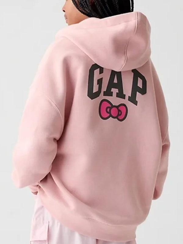 Gap Hello Kitty Pink Fleece Pullover Hoodie