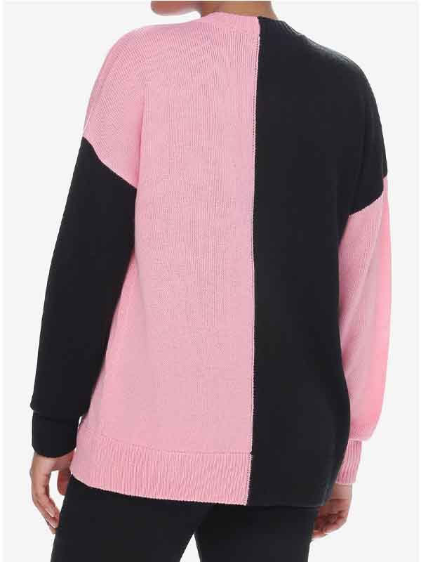 Halloween Sweet Society Pink And Black Sweater