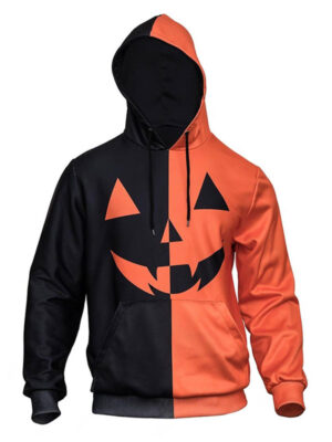 Halloween Two-Tone Fleece Pullover Hoodie