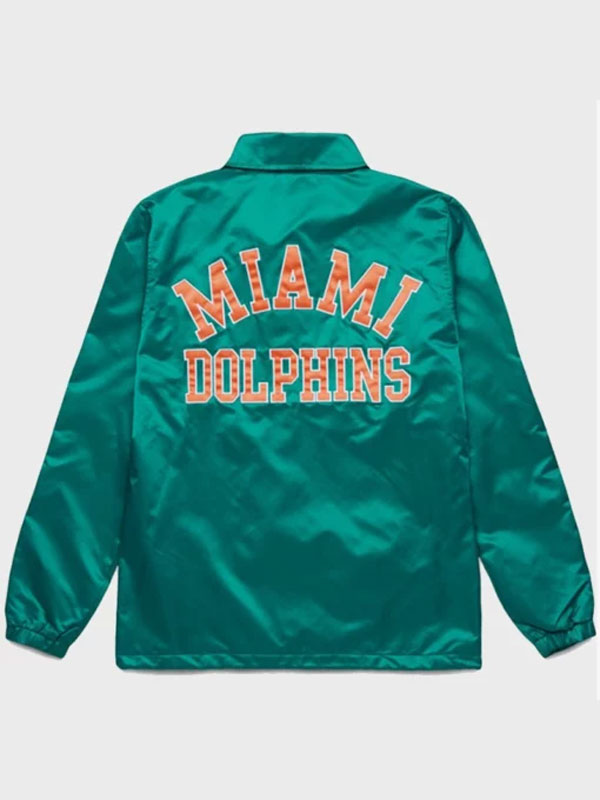 HOMAGE X Starter Dolphins Coach Green Satin Jacket