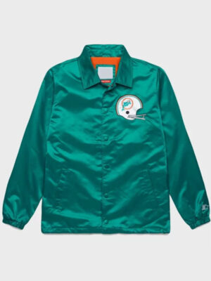 HOMAGE X Starter Dolphins Coach Green Satin Jacket