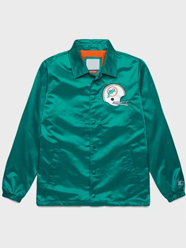 HOMAGE X Starter Dolphins Coach Green Satin Jacket