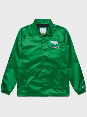 HOMAGE X Starter Eagles Coach Green Satin Jacket