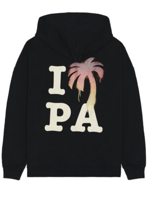 I love Palm Angels Printed Pullover Black Hoodie