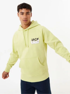Jack Wills Bubble Graphic Pullover Yellow Hoodie