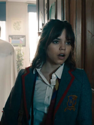 Jenna Ortega Beetlejuice Grey Uniform Blazer